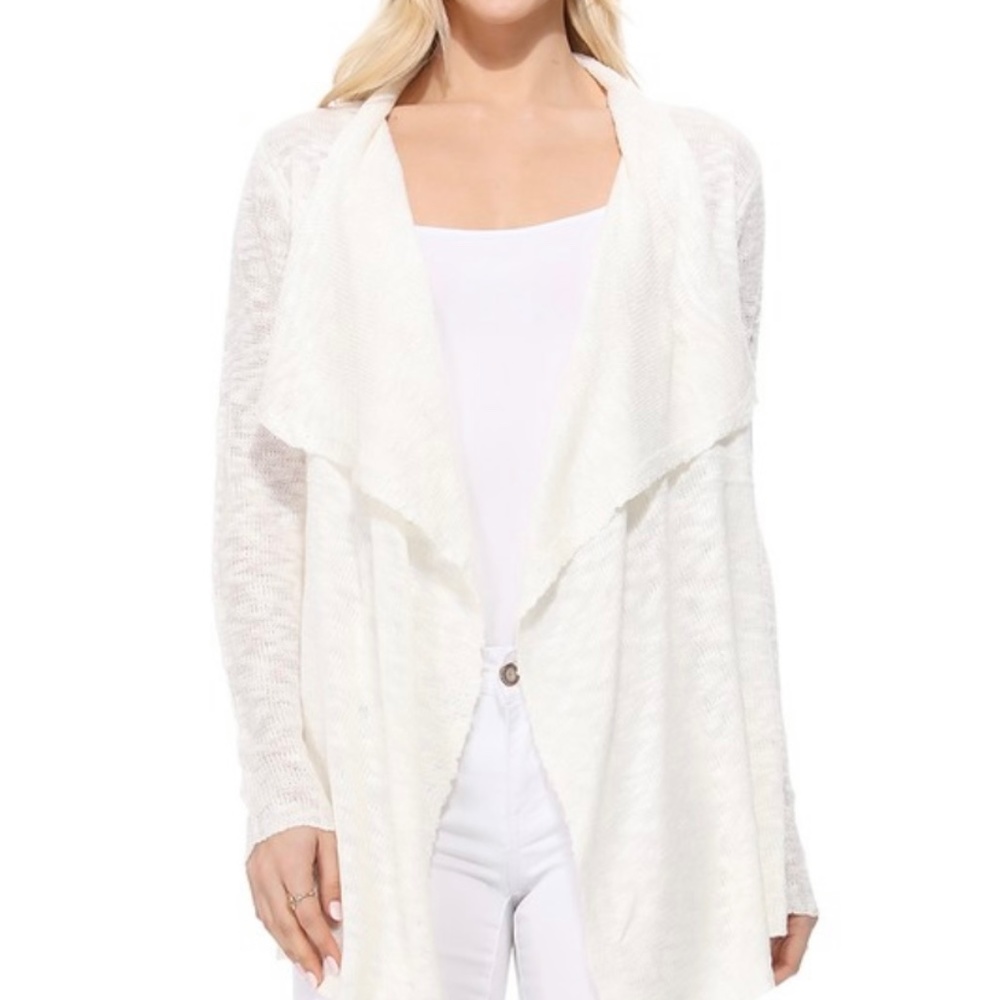 Drape Front Sweater NWT Ivory
